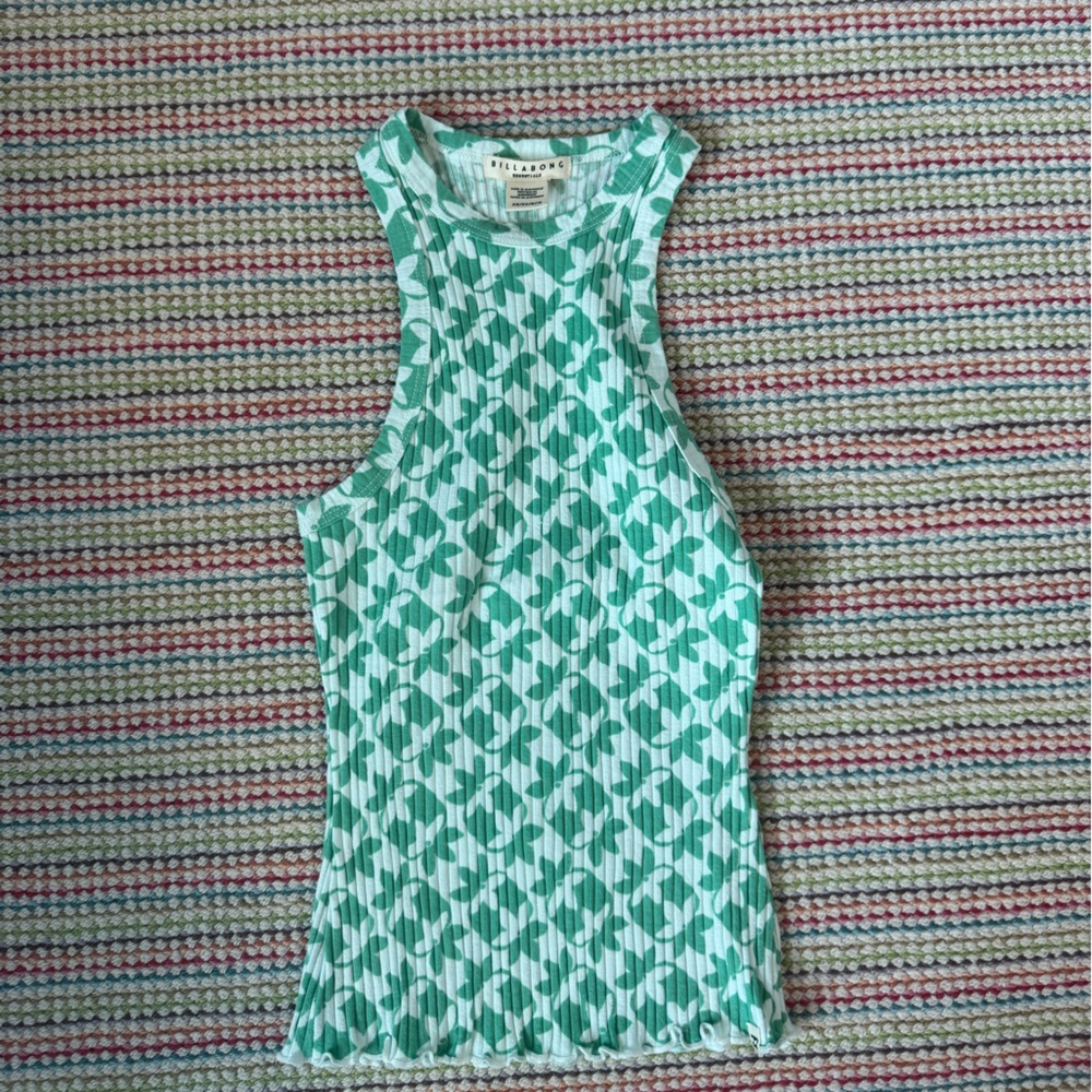 Green Patterned Billabong Tank top!